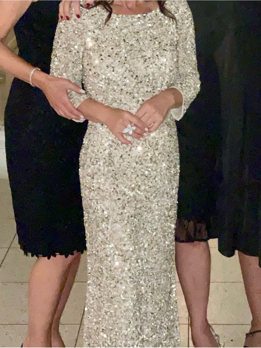 Sequin Sheath Gown — Size 0